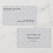 Carte De Visite Noir et blanc Gris professionnel Cool simple (Devant / Derrière)