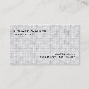 Carte De Visite Noir et blanc Gris professionnel Cool simple