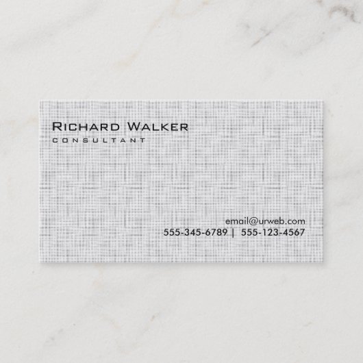 Carte De Visite Noir et blanc Gris professionnel Cool simple (Devant)