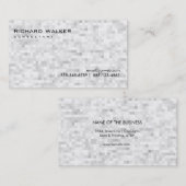 Carte De Visite Noir et blanc Gris professionnel Cool simple (Devant / Derrière)