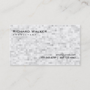 Carte De Visite Noir et blanc Gris professionnel Cool simple