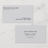 Carte De Visite Noir et blanc Gris professionnel Cool simple (Devant / Derrière)