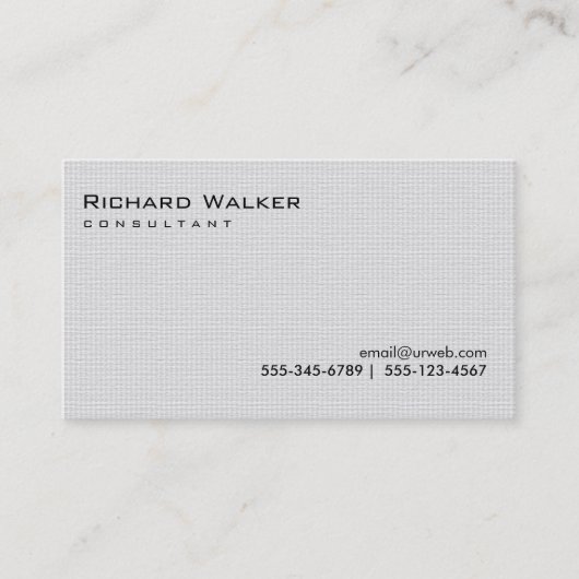 Carte De Visite Noir et blanc Gris professionnel Cool simple (Devant)