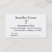 Carte de visite noir et blanc grunge (Dos)