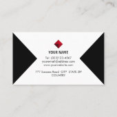 Carte De Visite Noir et Blanc Marque Moderne (Dos)