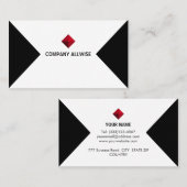 Carte De Visite Noir et Blanc Marque Moderne (Devant / Derrière)