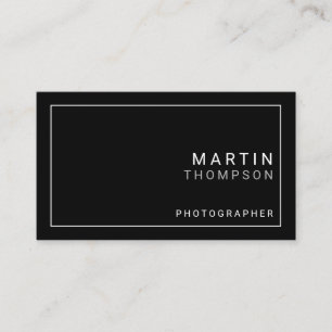Carte De Visite Noir et blanc minimaliste professionnel