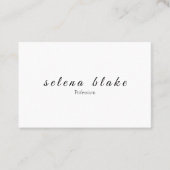 Carte De Visite Noir et blanc minimaliste | Professionnel moderne (Devant)