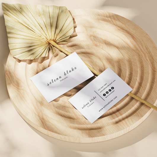 Carte De Visite Noir et blanc minimaliste | Professionnel moderne