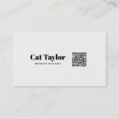 Carte De Visite Noir et blanc minimes (Dos)