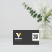 Carte De Visite Noir et blanc moderne (Debout devant)