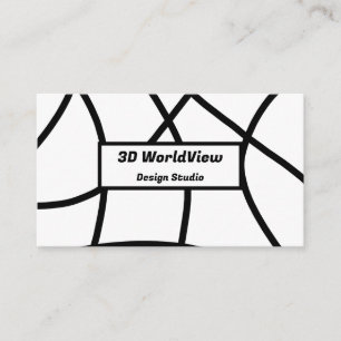 Carte De Visite noir et blanc moderne minimaliste Abstrait