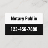 Carte De Visite Noir et blanc Noir Noir Noir et Blanc Numéro de té (Devant)