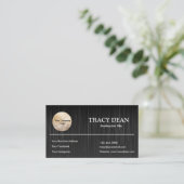 Carte De Visite Noir et blanc Personnalisé moderne Professionnel (Debout devant)