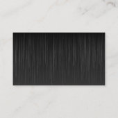 Carte De Visite Noir et blanc Personnalisé moderne Professionnel (Dos)