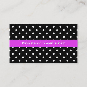 carte de visite noir et blanc points cool
