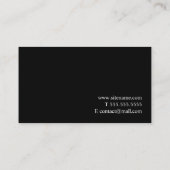 Carte De Visite Noir et blanc professionnel (Dos)
