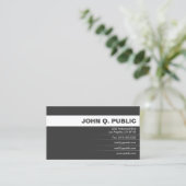 Carte De Visite Noir et blanc professionnel (Debout devant)