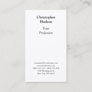 Carte De Visite Noir et blanc professionnel en soie de qualité sup