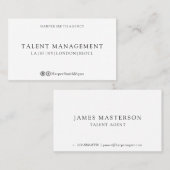 Carte de visite noir et blanc professionnel fort (Devant / Derrière)