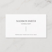 Carte de visite noir et blanc professionnel simple (Devant)