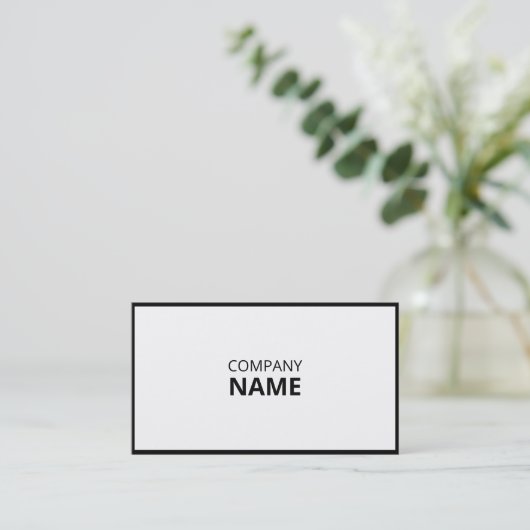 Carte de visite noir et blanc simple (Debout devant)