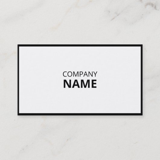 Carte de visite noir et blanc simple (Devant)