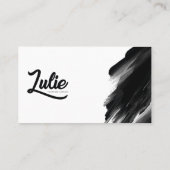 carte de visite noir et blanc simple (Dos)