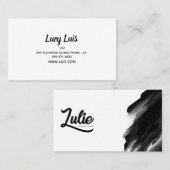 carte de visite noir et blanc simple (Devant / Derrière)