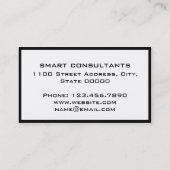 Carte De Visite Noir et blanc simples (Dos)