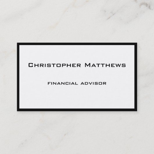 Carte De Visite Noir et blanc simples (Devant)