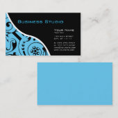 Carte de visite noir et bleu (Devant / Derrière)