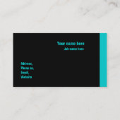 Carte De Visite Noir et Bleu (Dos)