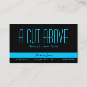 Carte de visite noir et bleu Aqua