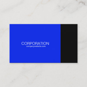 carte de visite noir et bleu classe avec site web