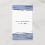 Carte De Visite Noir et Bleu | Moderne géométrique verticale (Devant)