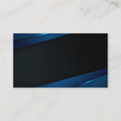 Carte De Visite Noir et bleu Personnalisé Moderne Professionnel (Dos)