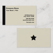 Carte De Visite Noir et bronzage moderne (Devant / Derrière)