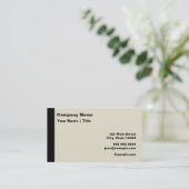 Carte De Visite Noir et bronzage moderne (Debout devant)