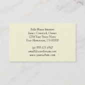 Carte de visite noir et en ivoire de perle (Dos)