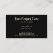 Carte De Visite Noir Et Gold Music Notes Design Business (Dos)
