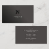 Carte De Visite Noir et gris (Devant / Derrière)