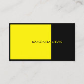 Carte De Visite Noir et Jaune Simple Moderne (Devant)