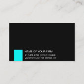 Carte De Visite Noir et maître nageur d'entraîneur d'instructeur (Dos)