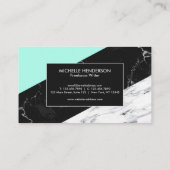Carte De Visite Noir et Marbre blanc (Dos)