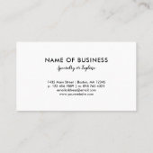 Carte De Visite Noir et marine - Aquarelle Abstraite (Dos)