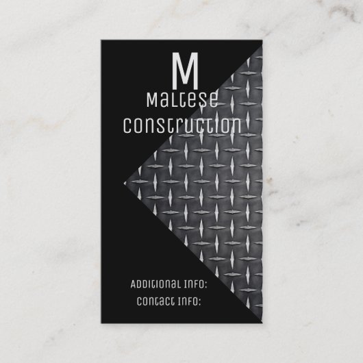 Carte de visite noir et métal 2 (Devant)