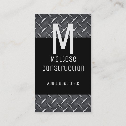 Carte de visite noir et métal 4 (Devant)