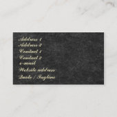 Carte De Visite Noir et nostalgie d'or (Dos)