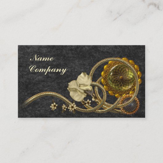 Carte De Visite Noir et nostalgie d'or (Devant)